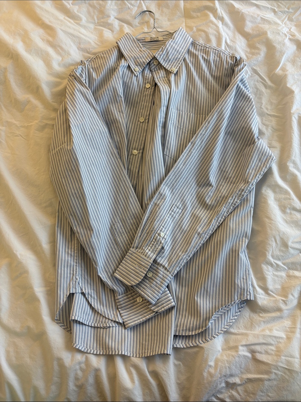 Gant Blue and White Striped Button-Down Shirt
